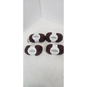 DROPS Paris Yarn Lot 4 Brown 100% Cotton Worsted 50g Skeins Soft EU